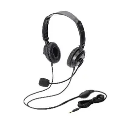 ☆エレコム ヘッドセット(4極両耳折りたたみオーバーヘッド) HS-HP20TBK