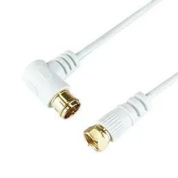 ☆5個セット HORIC 極細アンテナケーブル 2m ホワイト L字差込式/ネジ式コネクタ HAT20-244LSWHX5