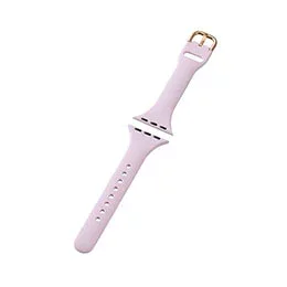☆エレコム Apple Watch用 シリコンバンド スリムタイプ(41/40/38mm) &me ラベンダー AW-41BDSCJPU