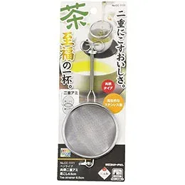 ☆【5セット】 パール金属 ベジライブ 共柄二重アミ茶こし6.5 CC-1111X5