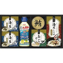 ☆日清 日清MCTリセッタ&和風詰合せ 海苔茶漬け・日清MCTリセッタ・鮪油漬けフレーク・あごだし・海老しらすふりかけ L9063537