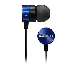 ☆NAGAOKA アルミニウムハウジングマイク付きUSB-Cプラグイヤホン ディープブルー P908MTYPECDBL