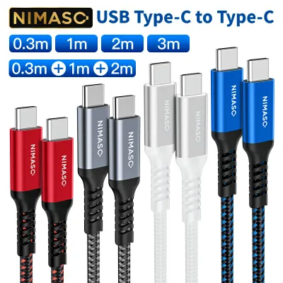 【2/3本セット★60W急速充電】Nimaso typec ケーブル USB Type-C ケーブル タイプc usb ケーブル Type-C to Type-Cケーブル usb type-c 急速充電 ケーブル usbケーブル type-c usbケーブル type-c 充電ケーブル usb c ケーブル PD対応 0.3m 1m 2m 3miphone18 Proケーブル