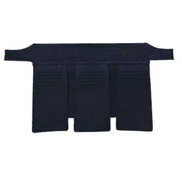 剣道垂 松勘工業 閃 BLUE 顎 ヘリ紺革 (中 大 サイズ) 【刺繍ネーム無料(3文字まで)】
