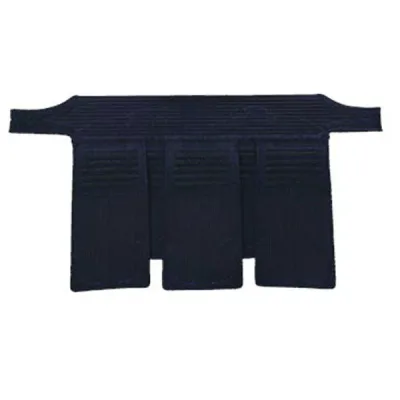 剣道垂 松勘工業 閃 BLUE 顎 ヘリ紺革 (中 大 サイズ) 【刺繍ネーム無料(3文字まで)】