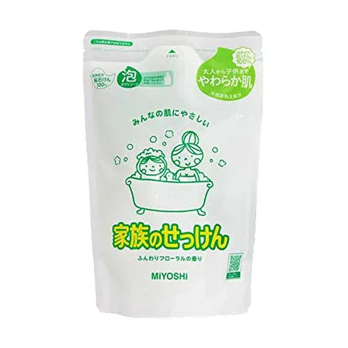 ミヨシ石鹸 ミヨシ 家族のせっけん 泡ボディソープ 詰め替え ふんわりフローラルの香り 550ml お一人様5点まで