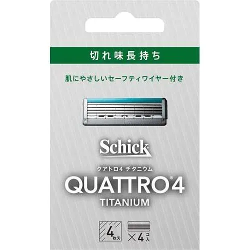 シック Schick クアトロ4 チタニウム 替刃(4コ入)