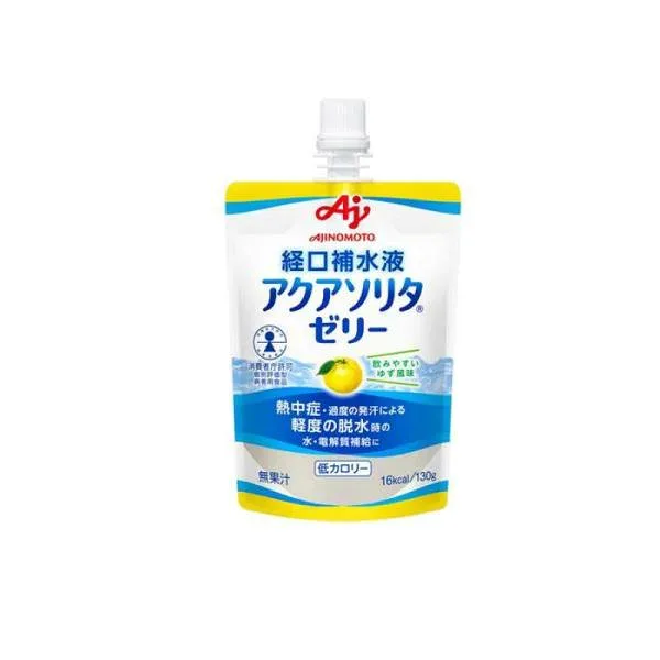 味の素 アクアソリタゼリー ゆず風味 パウチ スポーツドリンク 飲料 ジュース 130gお一人様5点まで