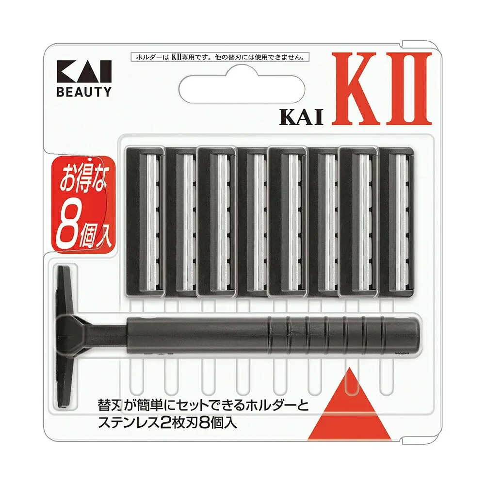 貝印株式会社 貝印カミソリ K2 ホルダー 本体+替刃8個入り ホルダー1本+替刃8個入りお一人様5点まで