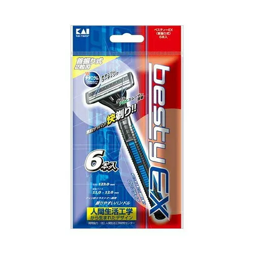 貝印株式会社 貝印 ベスティーEX ディスポ T字カミソリ 6本入お一人様5点まで