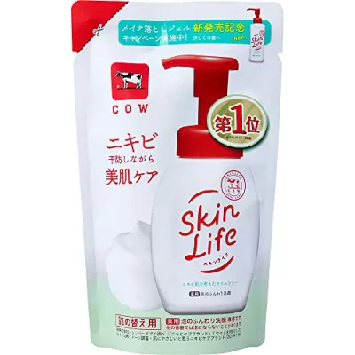 6個セット 牛乳石鹸共進社 スキンライフ 薬用 泡のふんわり 洗顔 詰め替え 140mL
