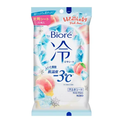 6個セット 花王 ビオレ 冷シート ももせっけんの香り 20枚