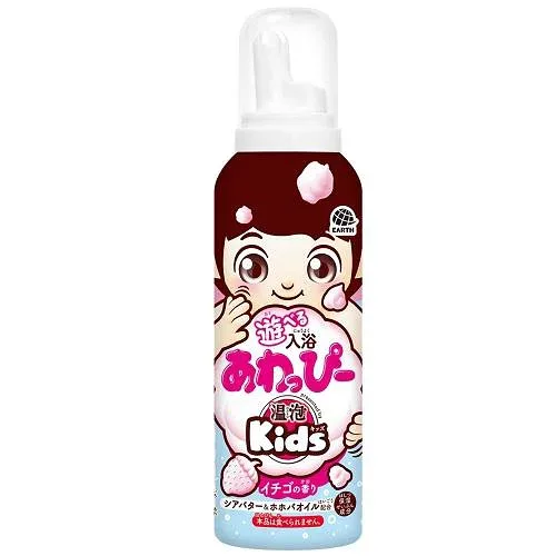 6個セット アース製薬 温泡 Kids 遊べる入浴 あわっぴー イチゴの香り お風呂 泡 子ども用