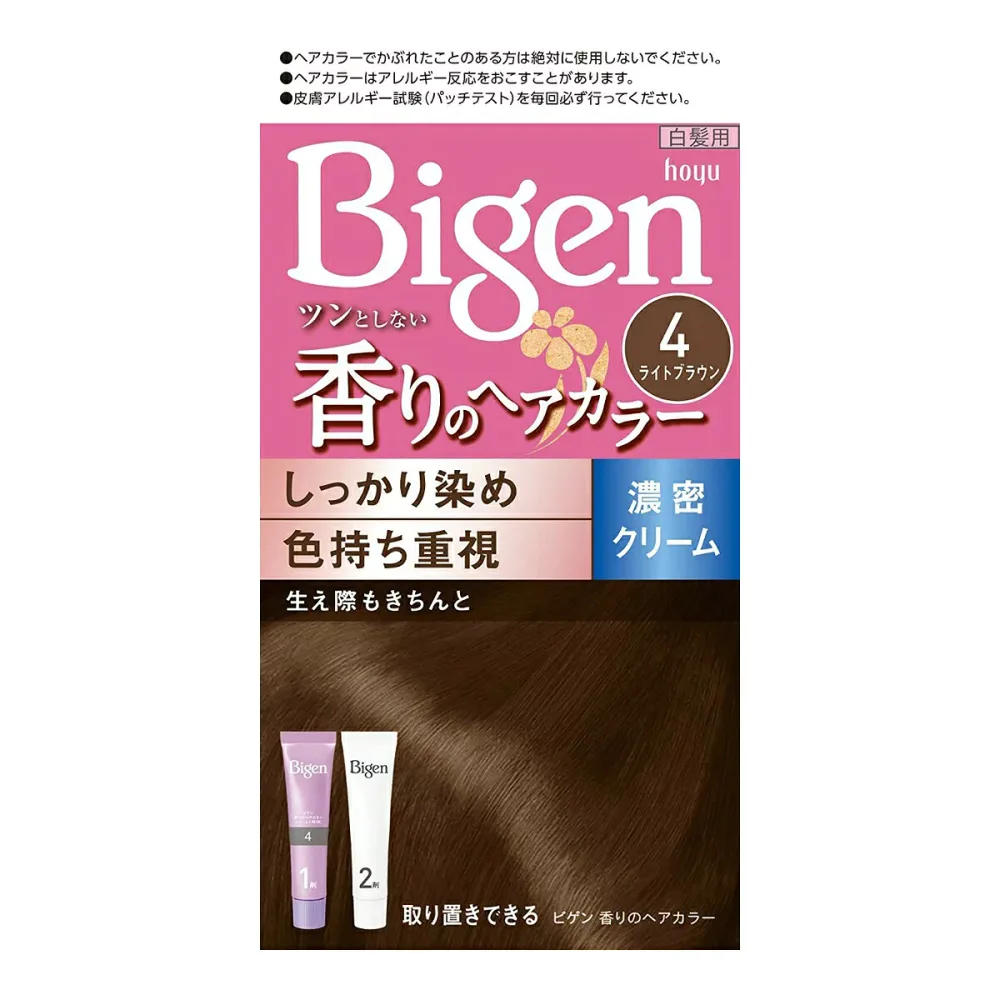 6個セット ホーユー ビゲン 香りのヘアカラー クリーム 4 ライトブラウン
