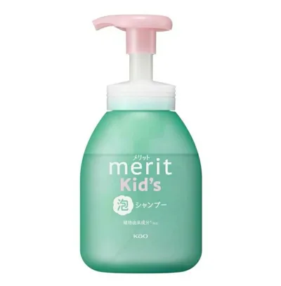 4個セット 花王 メリット キッズ 泡で出てくるシャンプー ポンプ 本体 330mL