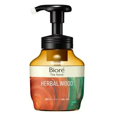 5個セット 花王 ビオレ ザ ハンド 薬用 泡 ハンドソープ 深くて温かみのあるハーバルウッドの香り ポンプ 本体 280ml