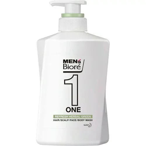 5個セット 花王 メンズビオレ ONE オールインワン全身洗浄料 ハーバルグリーンの香り ポンプ 480ml