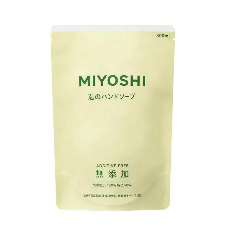 Set of 5 Miyoshi Soap Additive-free Soap Foaming Hand Soap Refill 300ml