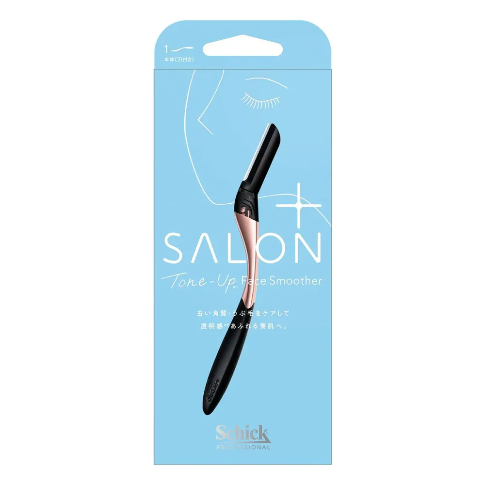 8個セット シック・ジャパン株式会社 Schick シック ハイドロシルク サロンプラス トーンアップ フェイススムーサー ホルダー 刃付き ブラック 1個