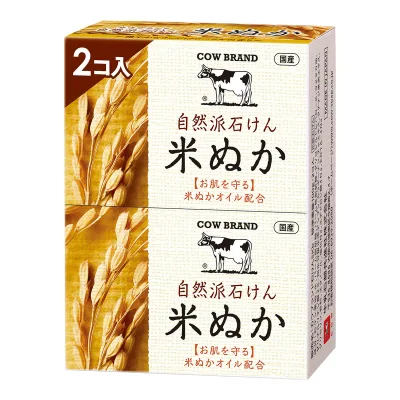 牛乳石鹸共進社 カウブランド 自然派石けん 米ぬか 100g×2コ入