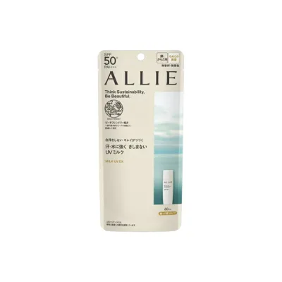 アリィー クロノビューティ ミルクUV EX サンスクリーン 顔・からだ用 日焼け止め SPF50+ PA++++ ウォータープルーフ ALLIE 無香料 無着色