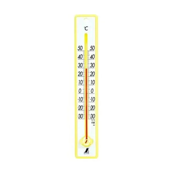 (まとめ)シンワ 寒暖計 25cm イエロー48357 1個【×20セット】