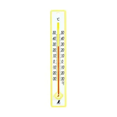 (まとめ)シンワ 寒暖計 25cm イエロー48357 1個【×20セット】
