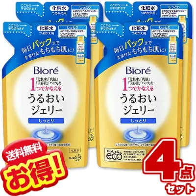ビオレ うるおいジェリー しっとり つめかえ用 160ml 【×4本セット】まとめ買い