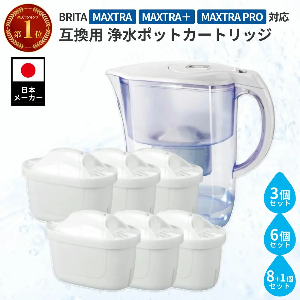 ブリタ カートリッジ マクストラ プロ MAXTRA PRO MAXTRA+ 新旧型対応 3個 6個 9個 セット 1年分 2年分 3年分 浄水器用 交換 PFAS 除去 スタイル エコ マレーラ アルーナ リクエリ フロー グラスジャグ 対応 SORERUN