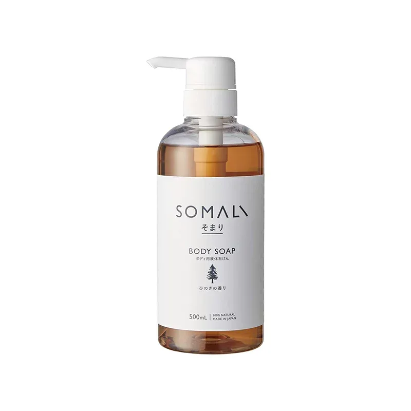 木村石鹸 SOMALI そまり ボディ用液体石けん ボディソープ ひのきの香り ボトル 500ml 4944520002884