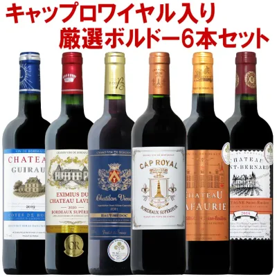 【キャップロワイヤル入り!】すべて格上!ボルドー赤ワイン6本セット!ボルドー コート ワインセット 赤 6本 ギフト 母の日 金賞 750ML おすすめ
