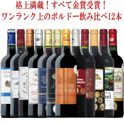 ボルドー 金賞12本セット こだわりがぎっしり詰まった12本!格上 満載!複数受賞満載!全てハイスペック! ギフト 母の日 ワイン ワインセット 金賞 赤ワイン wine 750ML おすすめ