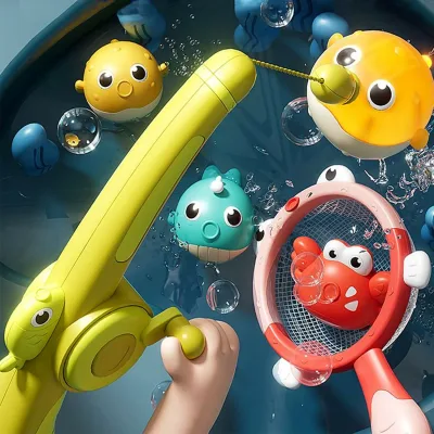 お風呂 おもちゃ 知育玩具 魚釣り 光る 水遊び ゲーム フィッシングゲーム プール 磁気釣り 釣り遊び プレイ 男の子 女の子 誕生日 カニ