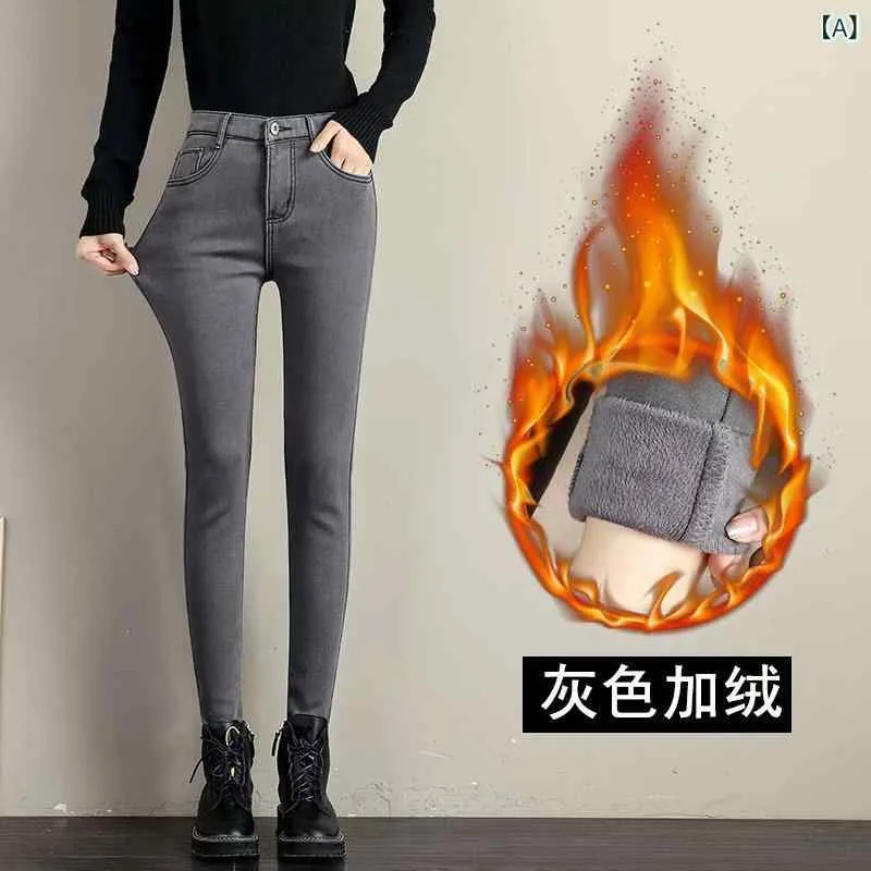 レディース 牛仔パンツ ジーンズ 灰色 九分丈 ハイウエスト スリムフィット 綿素材 接触冷感 軽量 伸縮性 吸湿速乾 秋冬 普段使い 通勤 通年 カジュアル スタイル