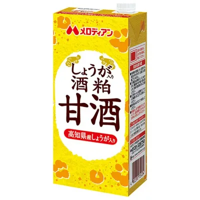 メロディアン しょうが入り酒粕甘酒 1000ml紙パック×6本入| 送料無料 あま酒 あまざけ 生姜