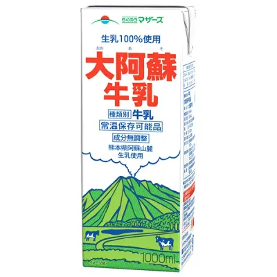 らくのうマザーズ 大阿蘇牛乳 1000ml紙パック×18(6×3)本入| 送料無料 乳性 乳性飲料 牛乳 紙パック
