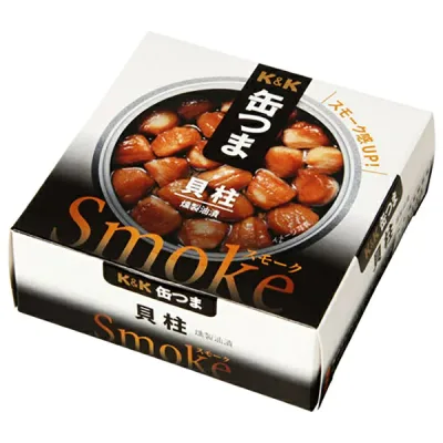 【送料無料・メーカー/問屋直送品・代引不可】国分 K&K 缶つまスモーク 貝柱 P4号缶 50g×6個入×(2ケース)| おつまみ 缶詰