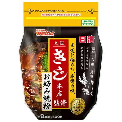 日清製粉ウェルナ 日清 大阪きじ本店監修 お好み焼粉 400g×12袋入| 送料無料 一般食品 調味料 粉末 小麦粉