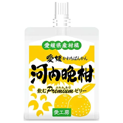 Aikobo Drinkable Premium Jelly Kawachi Bankan 180g pouch x 30 bottles x (2 cases) | Free shipping Fruit drink Mandarin orange Jelly drink Kawachi Bankan