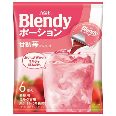 AGF ブレンディ ポーション 甘熟苺オレベース (20g×6個)×12袋入×(2ケース)| 送料無料 Blendy 嗜好品 インスタントポーション