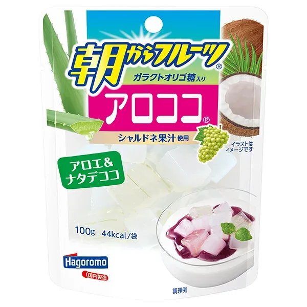 はごろもフーズ 朝からフルーツ アロココ 100g(固形量50g)×6袋入| 送料無料 フルーツ 果物 アロエ ナタデココ パウチ