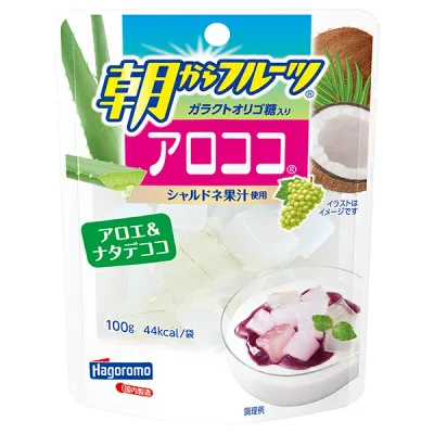 はごろもフーズ 朝からフルーツ アロココ 100g(固形量50g)×6袋入| 送料無料 フルーツ 果物 アロエ ナタデココ パウチ