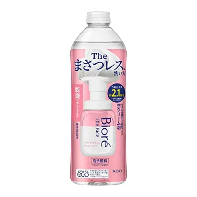 ビオレ ザフェイス ディープモイスト つめかえ用 340ml(約2.1回分)泡洗顔まさつレス保湿成分配合乾燥対策
