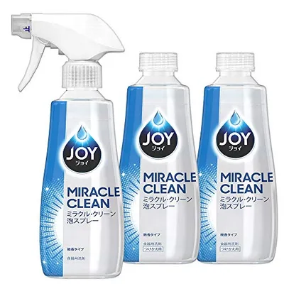 まとめ買い ジョイ ミラクルクリーン 泡スプレー 食器用洗剤 微香タイプ 本体 300mL + つけかえ用 300mL×2個