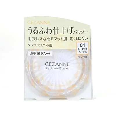 セザンヌ うるふわ仕上げパウダー 01 ルーセントベージュ 5g