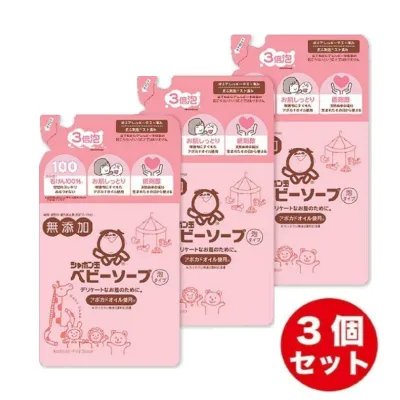 シャボン玉 ベビーソープ 無添加 泡タイプ 詰替用 400ml ×3set
