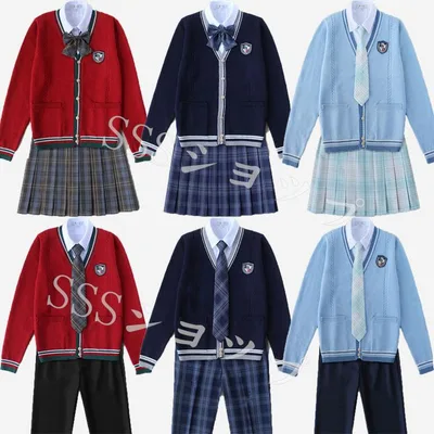 jk 制服 5点セット カーディガン 制服 リボン チェック柄 プリーツスカート 女子 スカートセット 男子ズボンセット 入学 高校 中学 学生服 なんちゃって制服 女子高生スカート レディース 制服 セット 男子制服セット カップルセット140-4XL