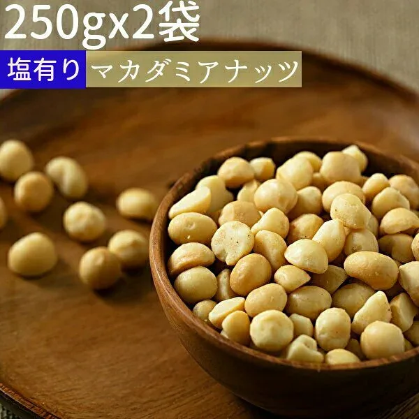 ◆まとめ買い250gx2◆塩有マカダミアナッツ 500g 塩有り オーストラリア産《ネコポス便・送料無料》【小袋500gマカダミアナッツ塩有オーストラリア産】