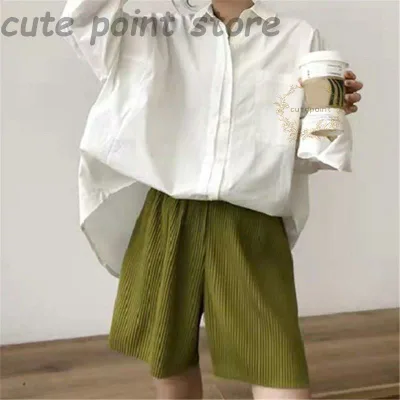 ショートパンツ レディース ボトムス ストライプ ゆったり ウエストゴム ハーフパンツ 体型カバー ワイドパンツ 着痩せ カジュアル