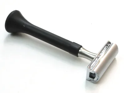 ERBE 6485 Razor Rubber Handle Double Edge Razor Holder Made in Germany (Solingen) Comes with 10 Spare Blades Razor ERBE
